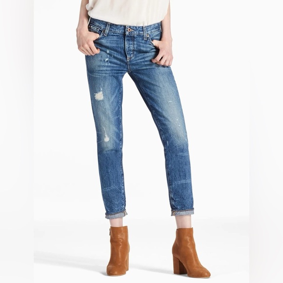 Lucky Brand Denim - Lucky Brand Womens Jeans Sienna Slim Boyfriend Button Fly Distressed Size 2/26